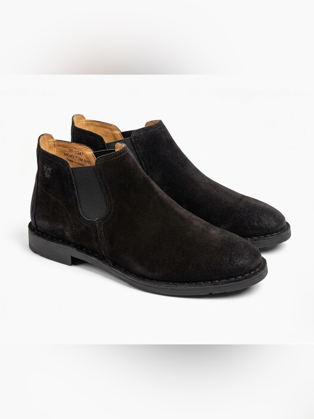 Trask Black Suede Chukka Boots with Elastic Sides